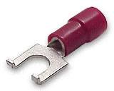 Nichifu Flanged Spade Terminals 22-16 Wire Red Vinyl  photo